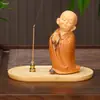 Quemador de Incienso Zen Monje Hui Neng Decoración para el Hogar, Portainciensos para Sala de Té y Mesa de Té, Quemador de Incienso de Sándalo y Madera de Agar, Quemador de Incienso Repelente de Mosquitos