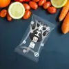 Bolsa de empaque para helado de cono grande de cadena de leche, paleta de hielo, paleta de hielo vieja, sellada, dentada, transparente, blanco escarchado, hecha a mano