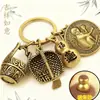 Doce Signos del Zodiaco Un Barril de Oro Atrae Riqueza Cubo de la Fortuna Calabaza Llavero Colgante Hombres y Mujeres Recogen Riqueza Recogedor Colgante para Coche