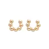Pinza para Oreja Exquisita Estilo Francés en Forma de C con Perlas Sin Agujeros en las Orejas Clip para Cartílago de la Oreja Sencillo Combinable Lujo Ligero Pendientes de Gama Alta para Mujer