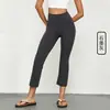 Nuevos Pantalones Acampanados Sin Costuras de Verano con Cintura Alta, Efecto Levanta Glúteos, Ligeramente Acampanados, Pantalones de Yoga Cropped Casual para Deportes al Aire Libre para Mujer