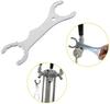 Llave para grifo de cerveza Llave de instalación de columna de vino herramienta de carga de cabeza de vino Grifo de cerveza de acero inoxidable Llave