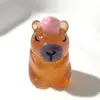 Capivara Transparente 3D Ornamento de Resina DIY Decoração de Carro Desktop Chaveiro Copo de Água Acessórios de Resina