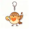 Pingente Chaveiro Acrílico Pisco-de-peito-ruivo Europeu Desenho Animado Criativo Presente Decoração de Mochila Mercadoria de Anime Transfronteiriça
