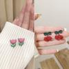 Pendientes de botón de flor de tulipán rosa esmerilado pequeños Dongju, pendientes versátiles estilo ins, pendientes dulces y lindos para chica