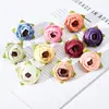 Flor de brote de té simulación transfronteriza flor de brote de hoja retro cabeza de flor de brote corsage tocado flor decorativa pequeños accesorios de camelia