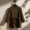 Nuevo abrigo de lana holgado para mujer, otoño e invierno, nuevo abrigo de lana de doble cara estilo chino, de longitud media, versátil, nuevo producto para mujeres petite