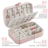 Caja de Joyería de Viaje Portátil Transfronteriza Almacenamiento Aretes Aretes Anillo Collar Caja de Almacenamiento Gran Capacidad Multicapa Hogar