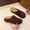 Birkenstock Novo Mule Retro de Solado Grosso Fosco 2026 Chinelos Peito do Pé Aberto Bico Fechado Sapatos Birkenstock para Exterior Outono/Inverno
