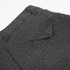 Pantalones casuales de cuadros de moda estilo americano con pierna curva para hombre, pantalones largos versátiles de silueta retro estilo japonés, pierna ancha holgada, pantalones de largo hasta el suelo