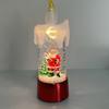 Nueva Lámpara de Vela Decorativa de Navidad Transfronteriza con Nieve de Dibujos Animados Lámpara de Bola de Cristal de Navidad Adorno Navideño Creativo