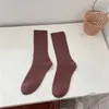 Nuevos calcetines de Otoño e Invierno para mujer Corea del Sur Dongdaemun calcetines de felpa de línea gruesa calcetines de media pantorrilla de moda ins calcetines estilo MIU de rayas verticales