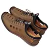 Sandálias Masculinas de Verão com Solado Macio e Vazadas, Sapatos de Praia Preguiçosos à Prova d'Água, Sapatos de Couro Modernos, Leves, Confortáveis e Respiráveis