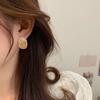 Aretes de cristal de champán de alta gama de nicho de mar naranja 2023 nuevos aretes de moda aretes de diseño exquisito