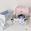 Cesta de armazenamento de laços de ins Caixa de Armazenamento de Cosméticos e Diversos para Mesa Caixa de Armazenamento de Papelaria de Tecido Cesta de Armazenamento para Dormitório
