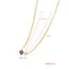 Colar Feminino de Luxo Leve de Nicho em Aço Inoxidável com Pingente de Zircônia Joia Colar de Aço Titânio Corrente de Pescoço Personalizada
