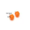 Pingente de Contas Cilíndricas de Pedra de Cristal em Aço Inoxidável Galvanizado para Colar Pulseira DIY Moda Acessórios de Roupa Joias
