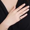 Anillo abierto de cruz clásico vintage plateado al por mayor de fábrica, moda nuevo para hombres y mujeres, anillo negro de plata tailandesa