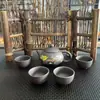 Fabricante directo juego de té de arena púrpura juego de una tetera cuatro tazas tetera taza de té Oficina en casa juego de té de cerámica caja de regalo regalo