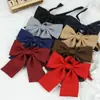 Jk Corbata de Lazo para Hombre Color Sólido Estilo Japonés Sin Nudo Cuello Plano para Mujer Combinación Perfecta Estilo Escolar de Pareja Uniforme