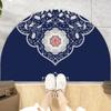 Tapete semicircular de estilo chino para puerta, para el hogar, dormitorio, entrada, alfombra para puerta de baño, tapete absorbente para piso, tapete antideslizante para puerta