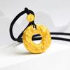 Colgante con hebilla de paz de 100 millones de dólares con diseño de tigre de oro de Vietnam, chapado en oro de latón, año de nacimiento del tigre del zodíaco, collar de tigre de oro para hombre, joyería