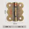 Bisagra pequeña de mariposa antigua, accesorios de hardware para gabinetes, bisagra de encaje, bisagra de caja de madera, bisagra de 90 grados y 180 grados