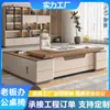 Escritorio de lujo ligero para jefe, combinación de escritorio y silla de oficina, escritorio presidencial simple y moderno, muebles de oficina para líderes, escritorio de gerente