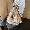 Bolso de Punto Transfronterizo para Mujer, Gran Capacidad, Nuevo Diseño de Nicho, Bolso de Hombro Calado de Verano, Bolso Tote Texturizado de Moda