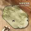 Nueva Alfombrilla Absorbente para Suelo de Baño Estilo Chino Barro de Diatomeas Estilo Nacional Bambú Alfombrilla para Entrada Puerta de Baño Antideslizante Secado Rápido Alfombrilla para Pies