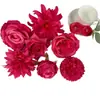 Flores da série vermelho rosa, tiaras de rosa e peônia cor-de-rosa, materiais para acessórios de cabelo, decorações de casamento, adereços de fotografia
