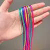 Cuerda trenzada para el cabello con lentejuelas plateadas para niños, accesorio para el cabello de baile callejero de escenario, cinta trenzada brillante para rastas de hip-hop para niñas