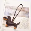 Punto Popular Transfronterizo Perro Salchicha Colgante Lindo Lanyard DIY Bolsa para Cachorro de Cuero Colgante de Pareja para Coche Producto