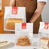 Bolsa para Pan Tostado con Ventana 450g Bolsa para Pan Rebanado Croissant Sellado de Ocho Lados Alambre Auto-Sellante Bolsa Stand-Up