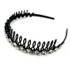 Tiara de Strass com Dentes Amazon, Presilha de Cabelo de Strass Antiderrapante, Grampo de Cabelo Feminino Elegante e Versátil, Acessório de Cabelo para Lavar o Rosto, Tiara