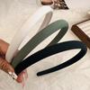 Nueva Banda para el Cabello Delgada de Tela Sedosa de Alta Gama Color Sólido Retro Simple Sensación de Alta Gama Diadema Simple Delgada para la Cabeza Adorno para la Cabeza para Mujer