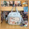 Nova Bolsa Transversal de Ombro de Aparência Sofisticada Bolsa para Dor Bolsa Grande Capacidade Bolsa de Papelaria Bolsa para Aulas de Reforço para Alunos do Ensino Fundamental e Médio