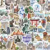 51 Pegatinas de Monumentos y Atracciones del Mundo para Decoración de Cuadernos DIY y Maletas, Artículo Popular Transfronterizo, Venta al por Mayor a partir de una Pieza