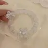 Pulseira de Quartzo Rosa Natural com Floco de Neve de Zircônia Grande Laço, Joia de Natal de Cristal de Luxo Leve de Alta Qualidade para Mulheres