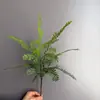 Paquete de 50 cm de Plantas Verdes Artificiales Decorativas para Jardín Exterior, Paisajismo con Rocas, Accesorios Decorativos de Rocas con Musgo, Vegetación de Base