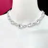 Colar Corrente de Personalidade Simples Cravejado com Diamantes Europeu e Americano Moda Corrente de Clavícula de Alta Qualidade Design de Nicho Estilo Frio Ins Colar
