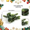 Decoración Festiva de Navidad y Año Nuevo Corona Corona Corona de Plantas Verdes de Simulación Navideña Adornos de Decoración Navideña