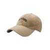 Gorra de béisbol con visera curva para protección solar al aire libre, gorra con visera bordada con letras para mujer, gorra de viaje con protección solar, sombrero para el sol simple y moderno