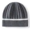 Otoño e Invierno Nuevo Bloque de Color Cachemira Unisex Tejido Estilo Coreano Sombrero de Lana Simple Versátil Cálido Protección contra el Frío