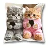 Capas de Almofada de Animais Fofos Novas Transfronteiriças para Usar com Celulares, Decorações de Festa de Gatos, Capas de Almofada de Sofá para Sala de Estar Atacado