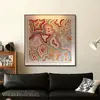 Pintura Decorativa Minimalista de Luxo Leve Estilo Italiano, Arte de Parede de Alto Padrão Feita Sob Medida para Sala de Jantar, Pintura Abstrata de Nicho, Mural de Villa