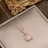 Bolsa de luxo de nicho com letra H com colar completo de titânio e aço cravejado de diamantes para mulheres, corrente de clavícula moderna e elegante, acessórios de alta qualidade atacado