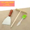 Ferramentas para crepe rastelo de bambu empurrador de chapa libélula de bambu para crepe raspador de crepe pincel de frutas para crepe espalhar ovo panqueca