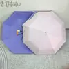 Paraguas retráctil automático de bloqueo de color 70% de descuento para niñas, paraguas portátil de alta estética con recubrimiento de color, protección solar y protección UV, al por mayor