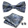 Gravata Borboleta Jacquard Floral Lisa Masculina para Casamento e Negócios Acessórios Formais para Noivo e Padrinhos